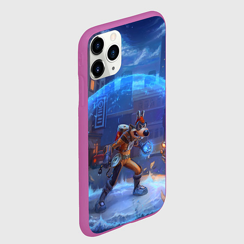 Чехол iPhone 11 Pro матовый Мегавольт / 3D-Фиолетовый – фото 2