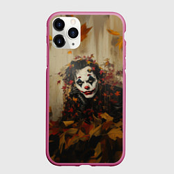 Чехол iPhone 11 Pro матовый Джокер - депрессивная осень, цвет: 3D-малиновый