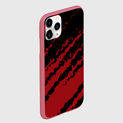Чехол iPhone 11 Pro матовый The color is red and black, цвет: 3D-малиновый — фото 2