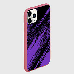 Чехол iPhone 11 Pro матовый The color is purple and black, цвет: 3D-малиновый — фото 2