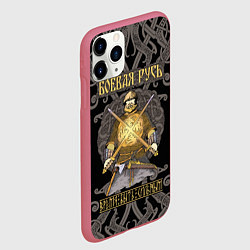 Чехол iPhone 11 Pro матовый Боевая Русь русский богатырь, цвет: 3D-малиновый — фото 2