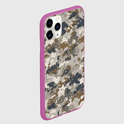 Чехол iPhone 11 Pro матовый Светлый камуфляж, цвет: 3D-фиолетовый — фото 2