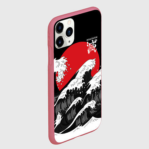 Чехол iPhone 11 Pro матовый Корпус бойни демонов - Kisatsutai / 3D-Малиновый – фото 2