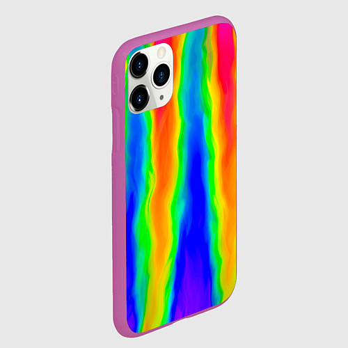 Чехол iPhone 11 Pro матовый Пожар в химлаборатории / 3D-Фиолетовый – фото 2
