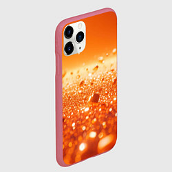 Чехол iPhone 11 Pro матовый Оранжевые блестящие частицы текстура, цвет: 3D-малиновый — фото 2