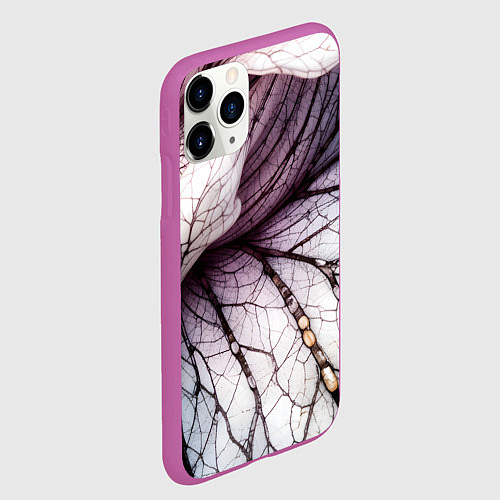 Чехол iPhone 11 Pro матовый Раскрытый цветок / 3D-Фиолетовый – фото 2