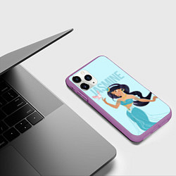 Чехол iPhone 11 Pro матовый Jasmine princess - big pictures, цвет: 3D-фиолетовый — фото 2