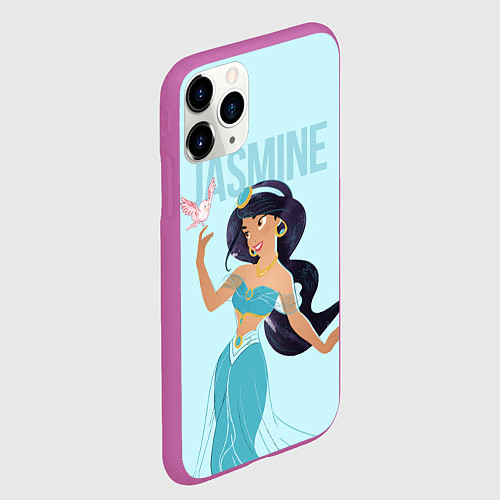 Чехол iPhone 11 Pro матовый Jasmine princess - big pictures / 3D-Фиолетовый – фото 2