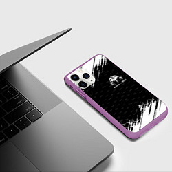 Чехол iPhone 11 Pro матовый Король и шут краски броня, цвет: 3D-фиолетовый — фото 2