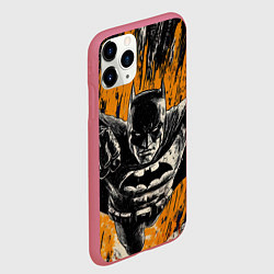 Чехол iPhone 11 Pro матовый Бэтмен супергерой, цвет: 3D-малиновый — фото 2