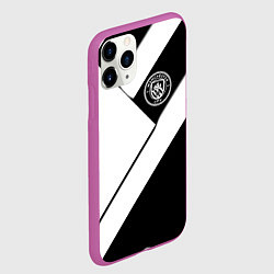 Чехол iPhone 11 Pro матовый Манчестер Юнайтед геометрия, цвет: 3D-фиолетовый — фото 2