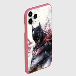 Чехол iPhone 11 Pro матовый Бэтмен в тумане, цвет: 3D-малиновый — фото 2