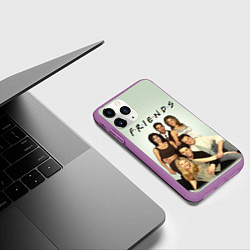 Чехол iPhone 11 Pro матовый Американский сериал - Друзья, цвет: 3D-фиолетовый — фото 2
