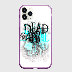 Чехол iPhone 11 Pro матовый Dead by april краски, цвет: 3D-фиолетовый