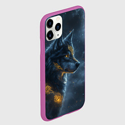 Чехол iPhone 11 Pro матовый Волк фэнтези стиль, цвет: 3D-фиолетовый — фото 2