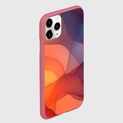 Чехол iPhone 11 Pro матовый Летящая вуаль / 3D-Малиновый – фото 2