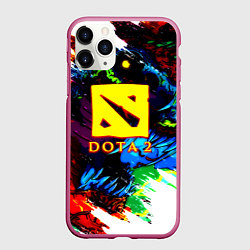 Чехол iPhone 11 Pro матовый Dota monster, цвет: 3D-малиновый