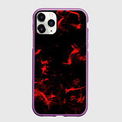 Чехол iPhone 11 Pro матовый Color red black, цвет: 3D-фиолетовый