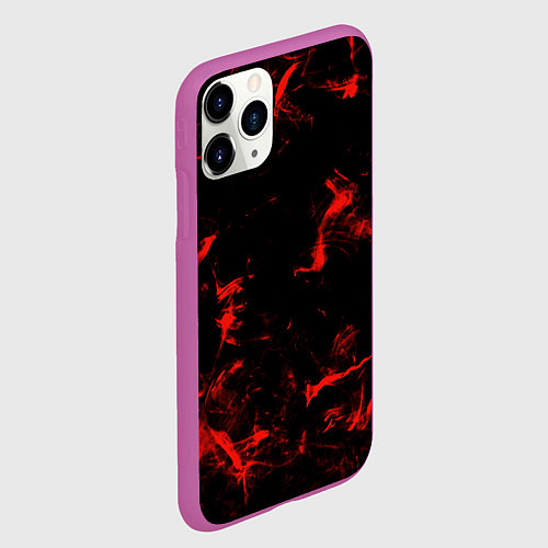 Чехол iPhone 11 Pro матовый Color red black / 3D-Фиолетовый – фото 2