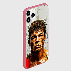 Чехол iPhone 11 Pro матовый Артуро Гатти на сером, цвет: 3D-малиновый — фото 2