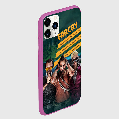 Чехол iPhone 11 Pro матовый Far Cry villains / 3D-Фиолетовый – фото 2