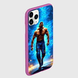 Чехол iPhone 11 Pro матовый Реслер в огне, цвет: 3D-фиолетовый — фото 2