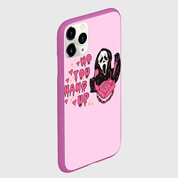 Чехол iPhone 11 Pro матовый Крик по телефону, цвет: 3D-фиолетовый — фото 2