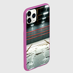 Чехол iPhone 11 Pro матовый Красный ринг, цвет: 3D-фиолетовый — фото 2