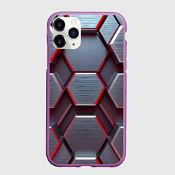 Чехол iPhone 11 Pro матовый Бордовый бронежилет, цвет: 3D-фиолетовый