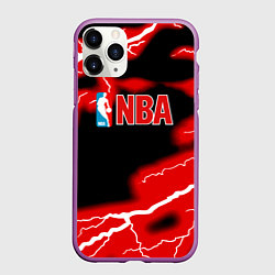 Чехол iPhone 11 Pro матовый NBA шторм, цвет: 3D-фиолетовый