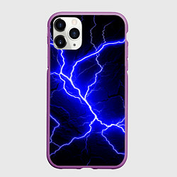 Чехол iPhone 11 Pro матовый Color blue black, цвет: 3D-фиолетовый