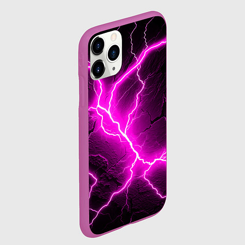 Чехол iPhone 11 Pro матовый The color is pink and black / 3D-Фиолетовый – фото 2
