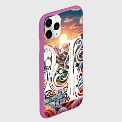 Чехол iPhone 11 Pro матовый Родина в сердце, цвет: 3D-фиолетовый — фото 2