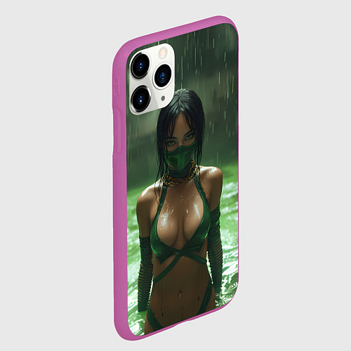 Чехол iPhone 11 Pro матовый Jade Mortal Kombat / 3D-Фиолетовый – фото 2