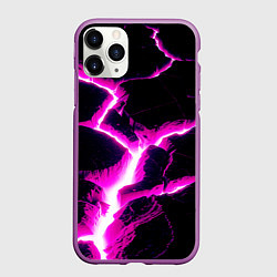 Чехол iPhone 11 Pro матовый Color pink black, цвет: 3D-фиолетовый