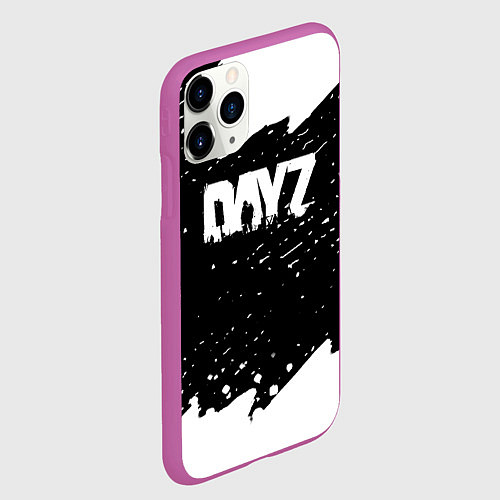 Чехол iPhone 11 Pro матовый Dayz геометрия краски / 3D-Фиолетовый – фото 2