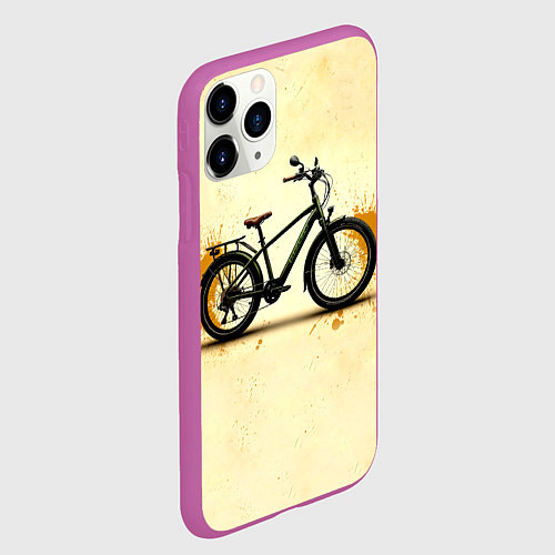 Чехол iPhone 11 Pro матовый Электровелосипед / 3D-Фиолетовый – фото 2