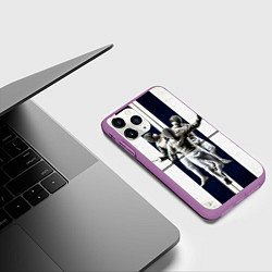 Чехол iPhone 11 Pro матовый Фехтование на рапирах, цвет: 3D-фиолетовый — фото 2