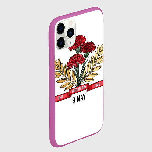 Чехол iPhone 11 Pro матовый 9 Мая victory day / 3D-Фиолетовый – фото 2