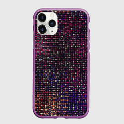 Чехол iPhone 11 Pro матовый Фиолетовый абстрактный мелкий паттерн, цвет: 3D-фиолетовый