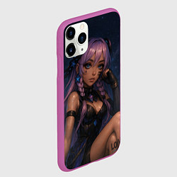 Чехол iPhone 11 Pro матовый Ситлали со звездами - Genshin Impact, цвет: 3D-фиолетовый — фото 2