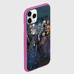Чехол iPhone 11 Pro матовый Ведьмак герои, цвет: 3D-фиолетовый — фото 2