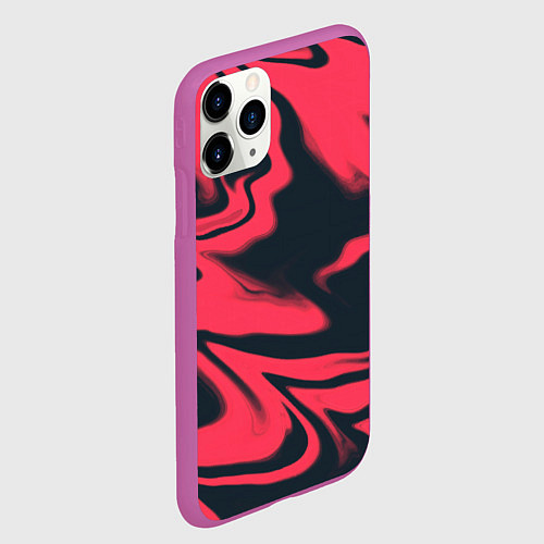 Чехол iPhone 11 Pro матовый Color black red / 3D-Фиолетовый – фото 2