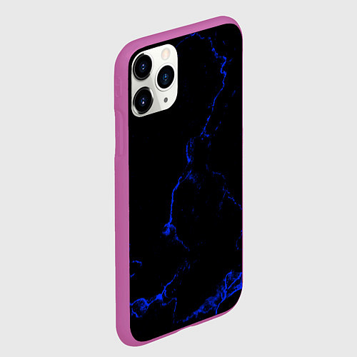 Чехол iPhone 11 Pro матовый Color black blue / 3D-Фиолетовый – фото 2