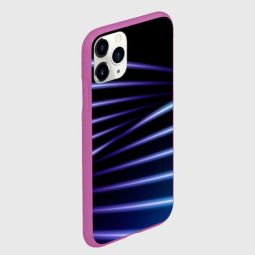 Чехол iPhone 11 Pro матовый Color black blue / 3D-Фиолетовый – фото 2