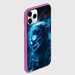 Чехол iPhone 11 Pro матовый Скелет американского космонавта, цвет: 3D-фиолетовый — фото 2