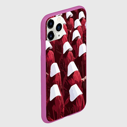 Чехол iPhone 11 Pro матовый Рассказ служанки паттерн / 3D-Фиолетовый – фото 2