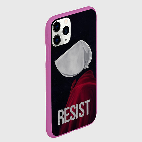 Чехол iPhone 11 Pro матовый Сопротивляться - Рассказ служанки / 3D-Фиолетовый – фото 2