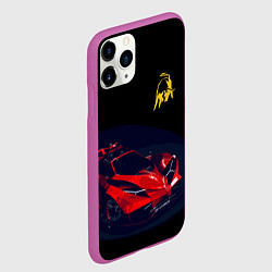 Чехол iPhone 11 Pro матовый Lamborghini Diverso - motorsport, цвет: 3D-фиолетовый — фото 2