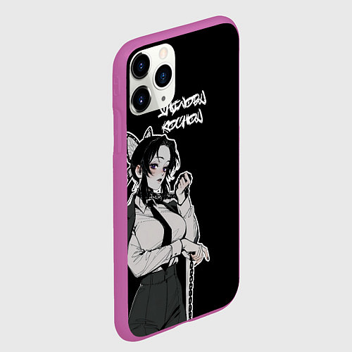 Чехол iPhone 11 Pro матовый Деловая Шинобу - Клинок рассекающий демонов / 3D-Фиолетовый – фото 2
